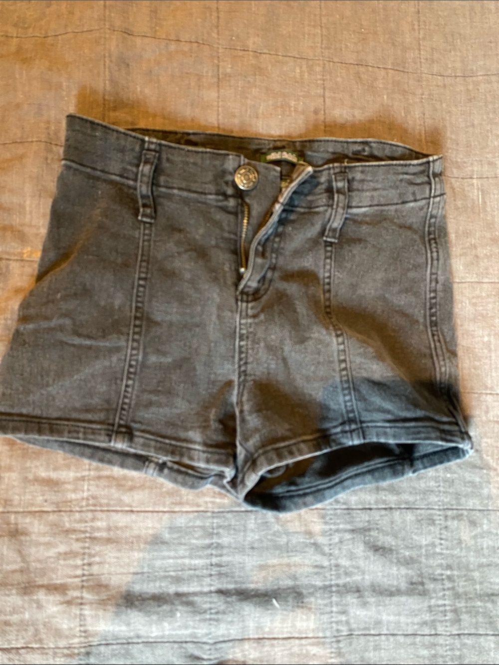 wild fable High-Waist Black Denim Shorts